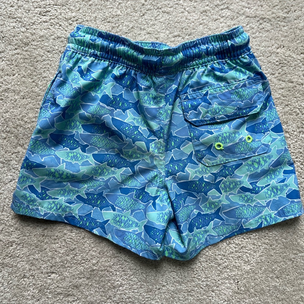 Vineyard Vines Aqua Shark Pattern Swim Trunks - Picture 4 of 4